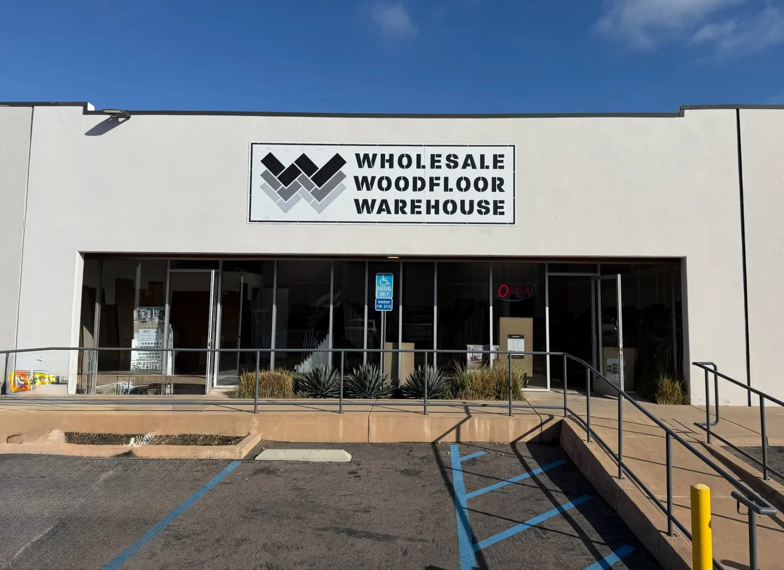 Wholesale Woodfloor Warehouse storefront in Torrance